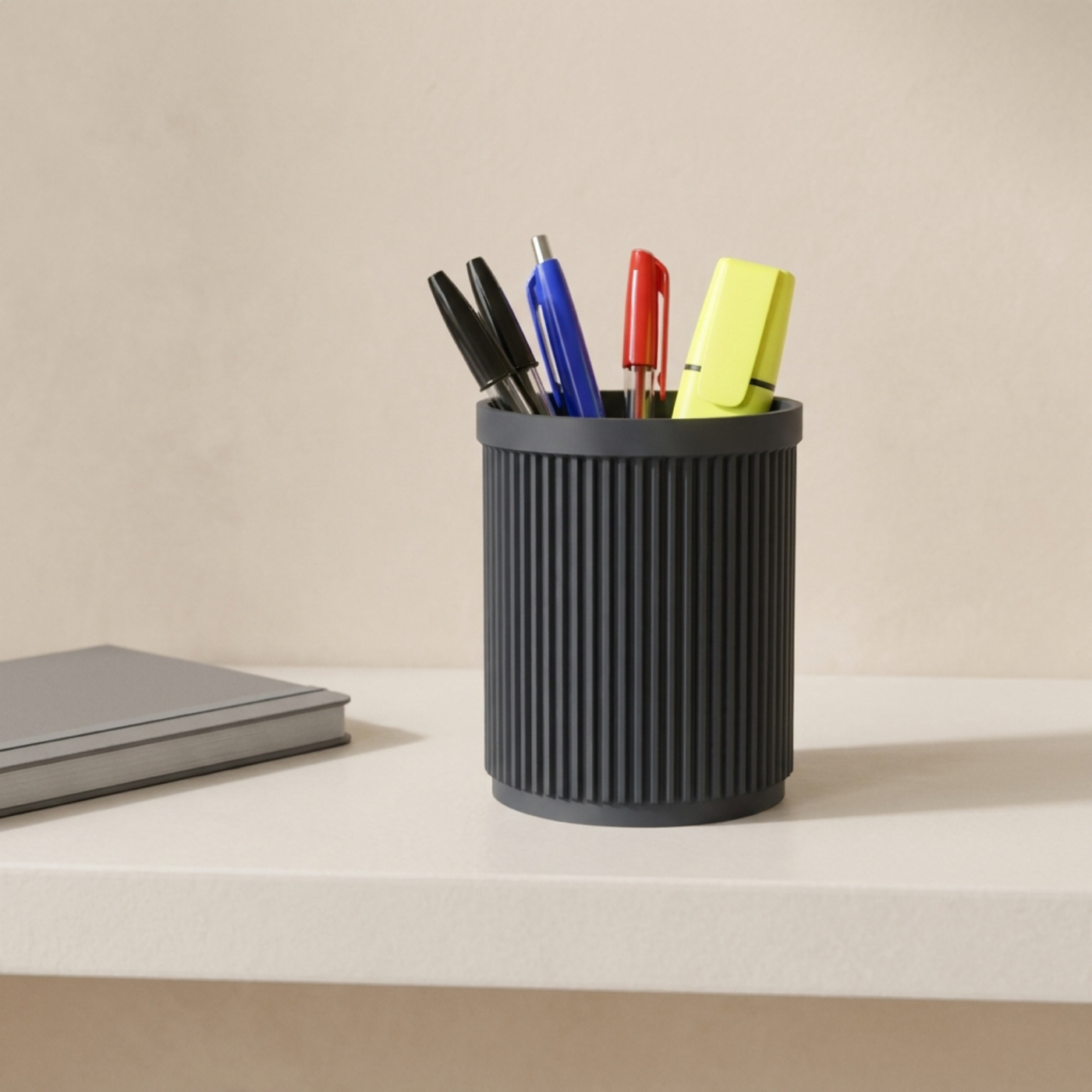 Ribbed Pen Pot in Ribbed Pen Pot, lifestyle photo