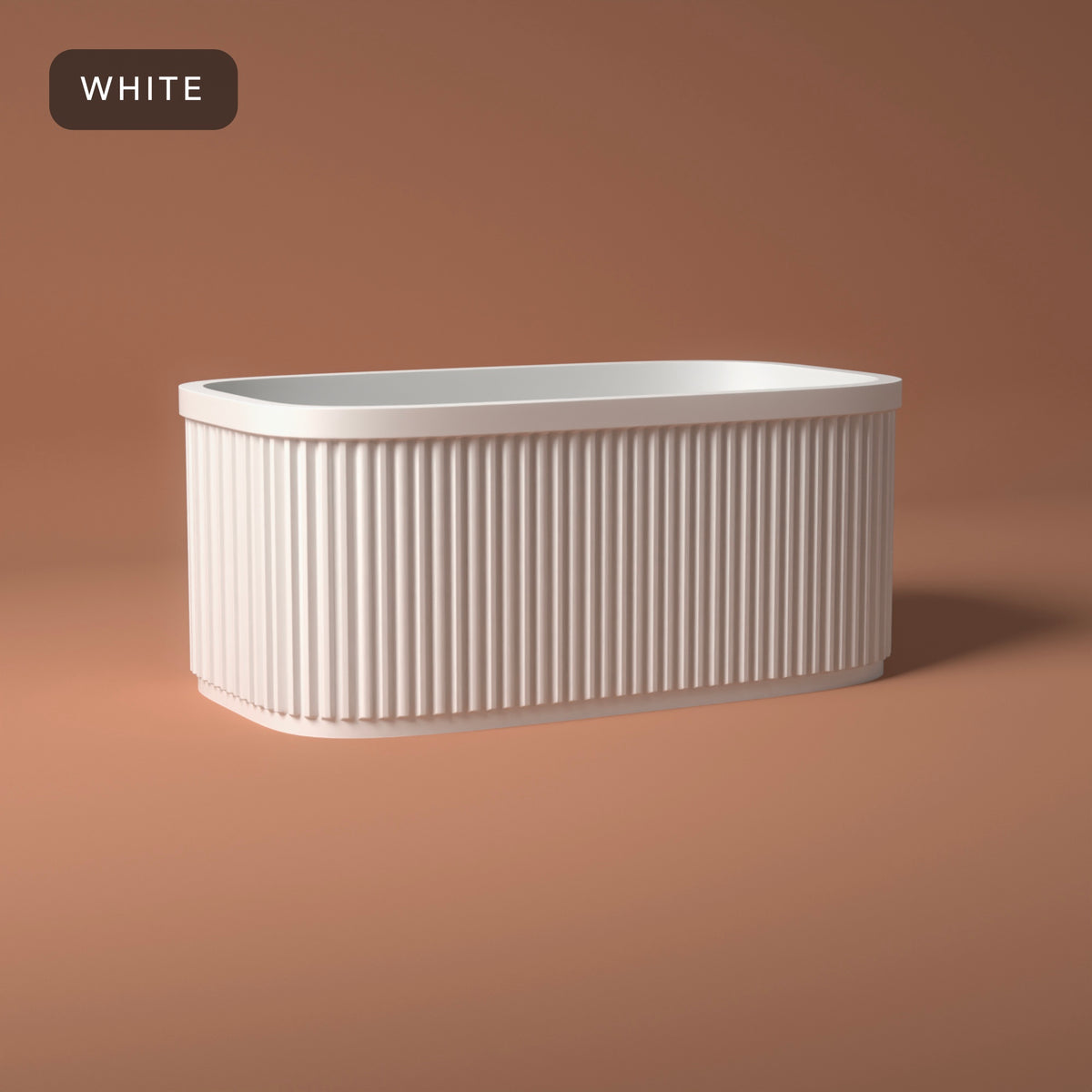 Ribbed Perfume Organiser in White