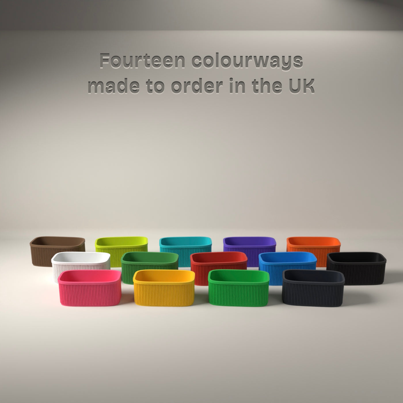 Ribbed Perfume Organiser in Available in fourteen colours, made to order in the UK