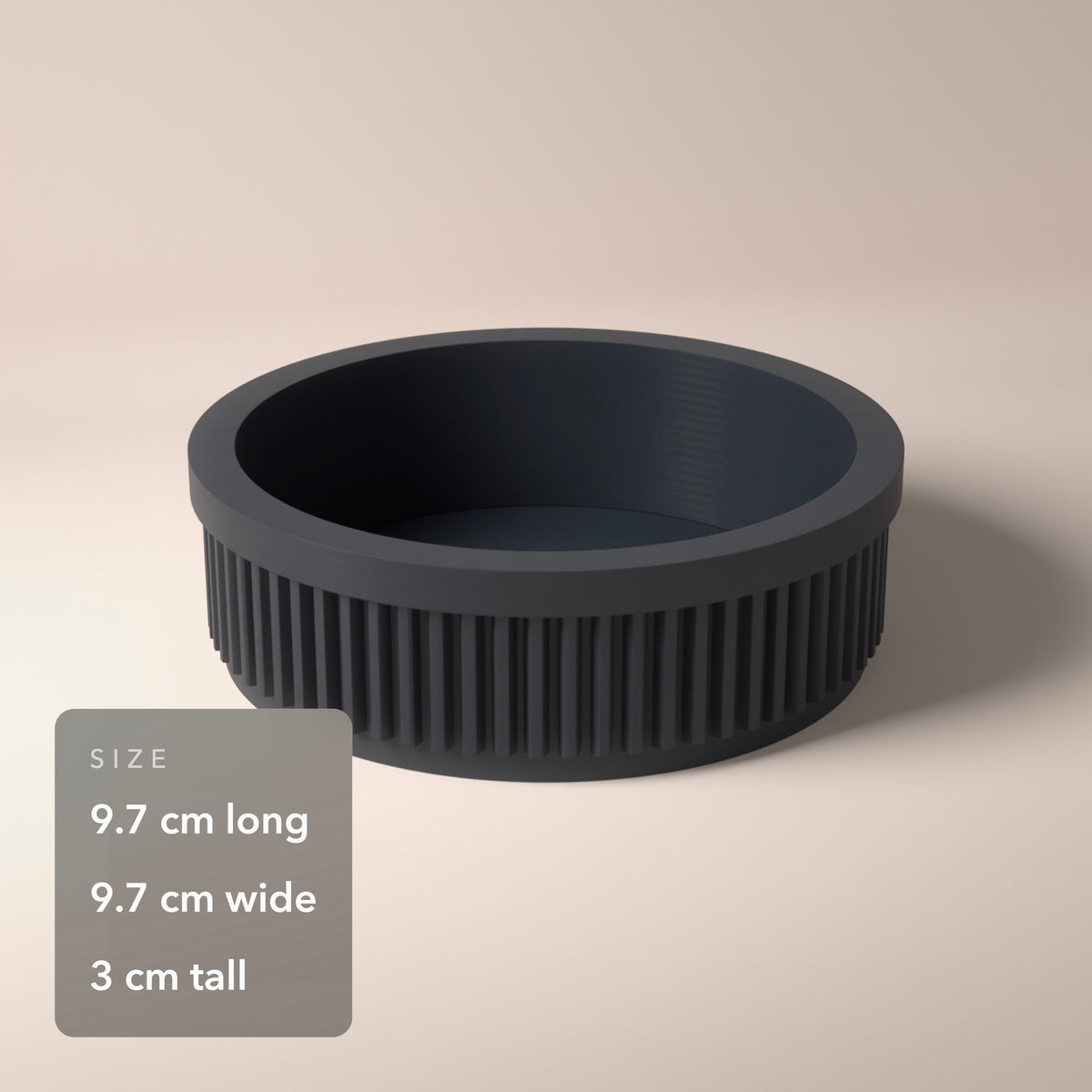 Ribbed Ring Holder Dish in Ribbed Ring Holder Dish, size