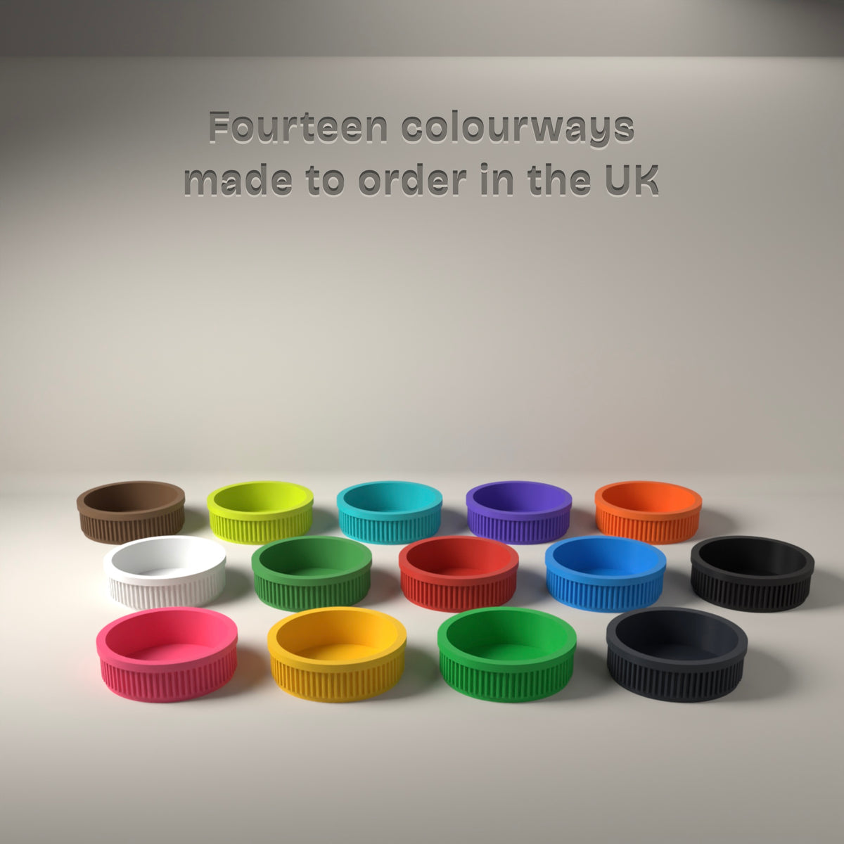 Ribbed Ring Holder Dish in Available in fourteen colours, made to order in the UK