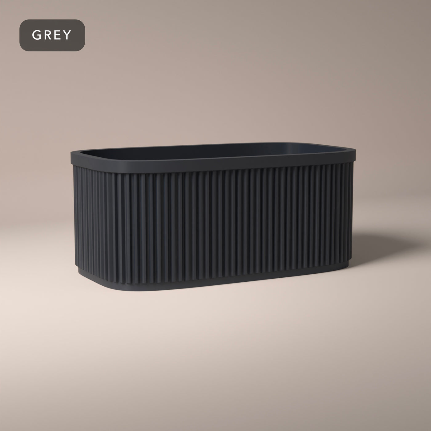 Ribbed Tiered Spice Rack in Grey