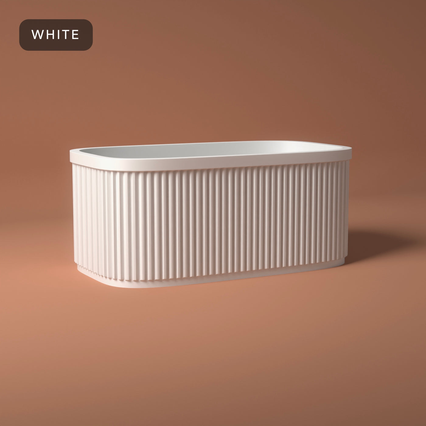 Ribbed Tiered Spice Rack in White