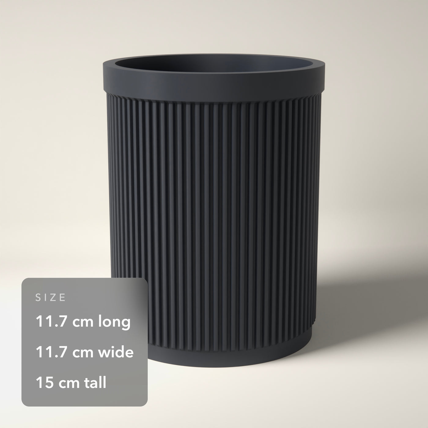 Ribbed Utensil Holder in Ribbed Utensil Holder, size