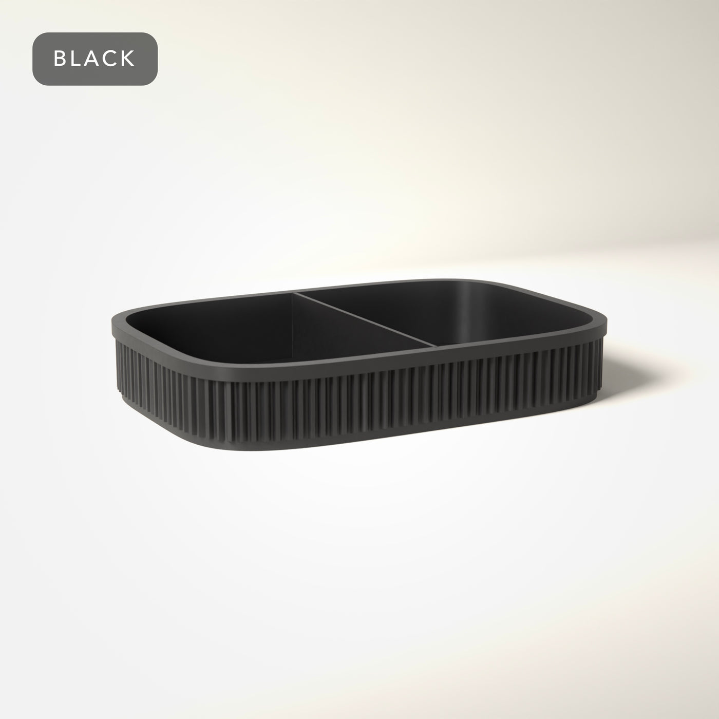 Ribbed Valet Tray in Black