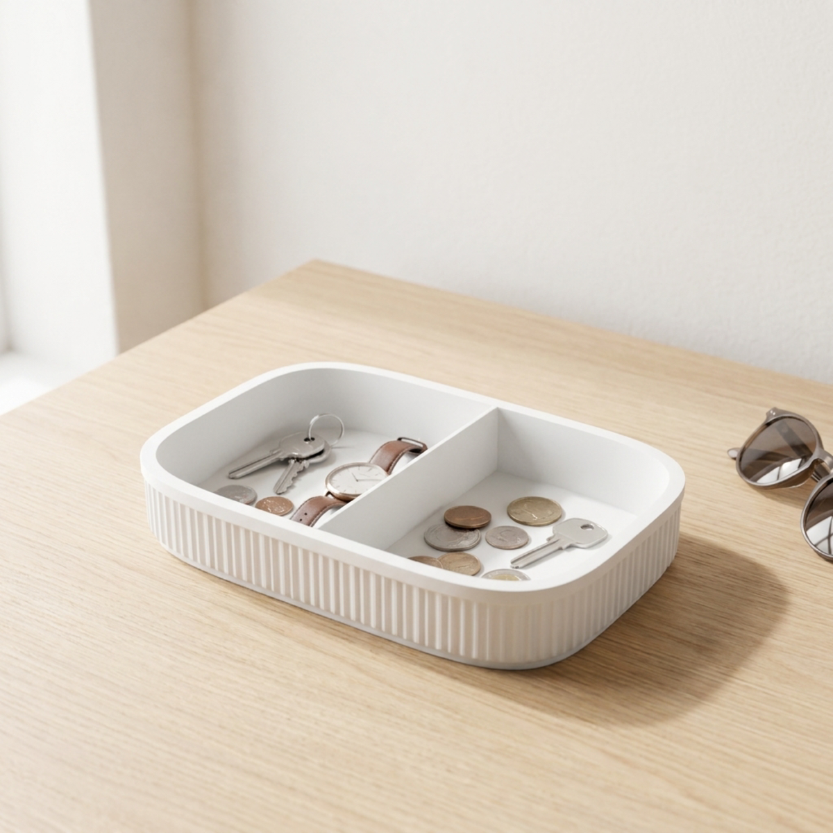 Ribbed Valet Tray in Ribbed Valet Tray, lifestyle photo