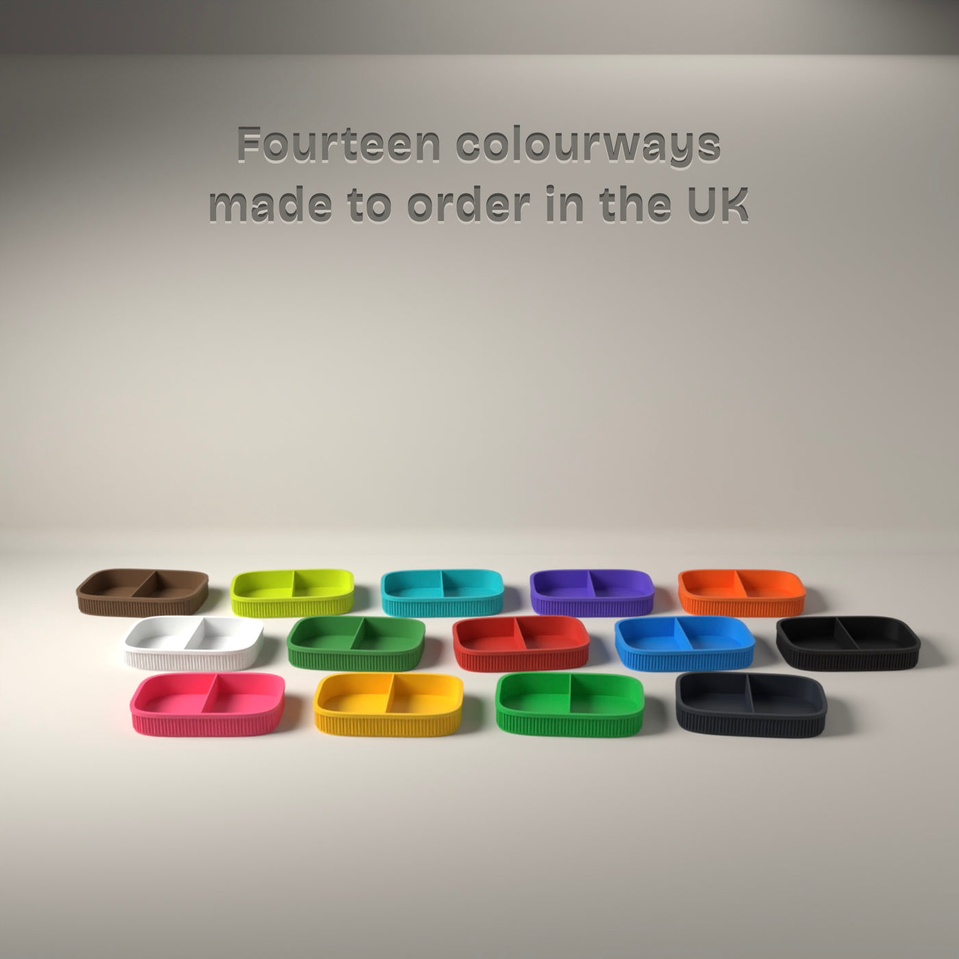 Ribbed Valet Tray in Available in fourteen colours, made to order in the UK