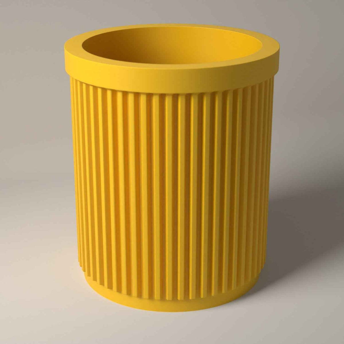 Ribbed Glasses Holder Stand for Bedside or Desk Storage in sunflower yellow