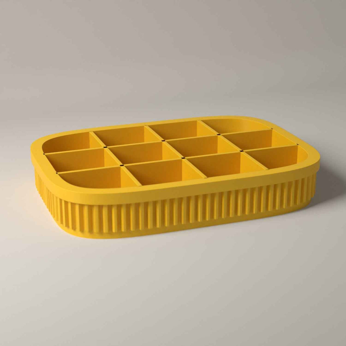 Earring Tray, Ribbed Jewellery Organiser for Studs and Small Earrings in sunflower yellow