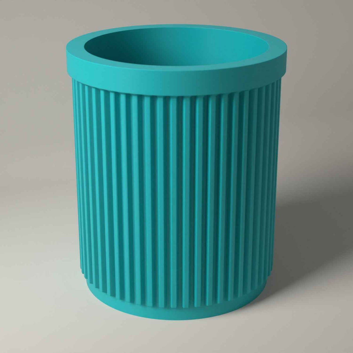 Ribbed Glasses Holder Stand for Bedside or Desk Storage in turquoise