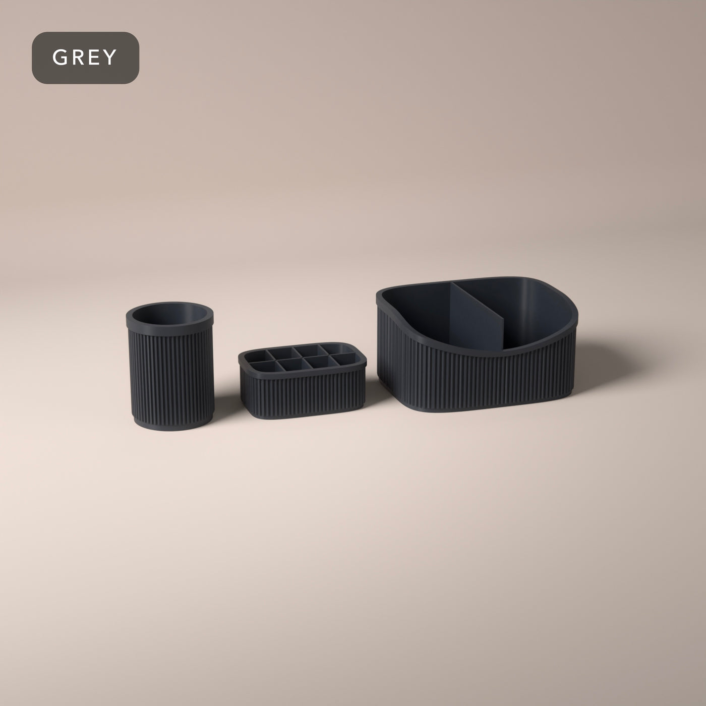 Vanity Set of Three in Grey