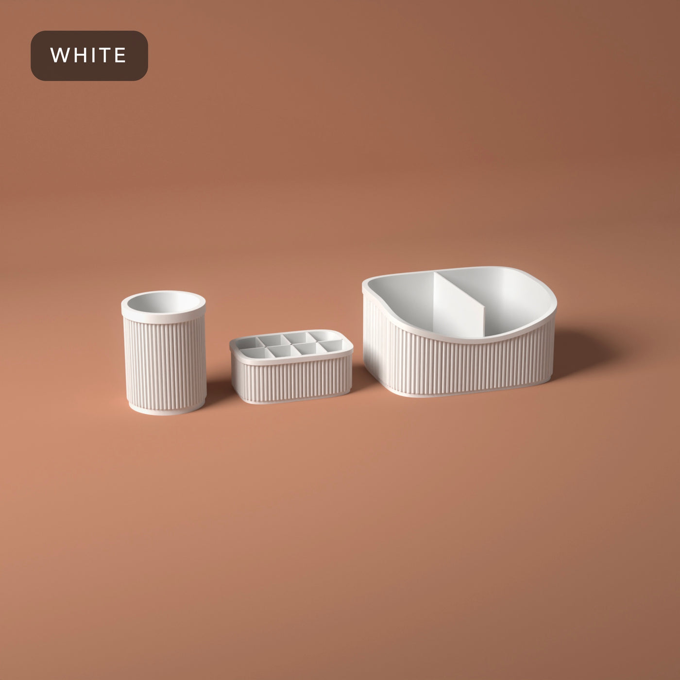 Vanity Set of Three in White