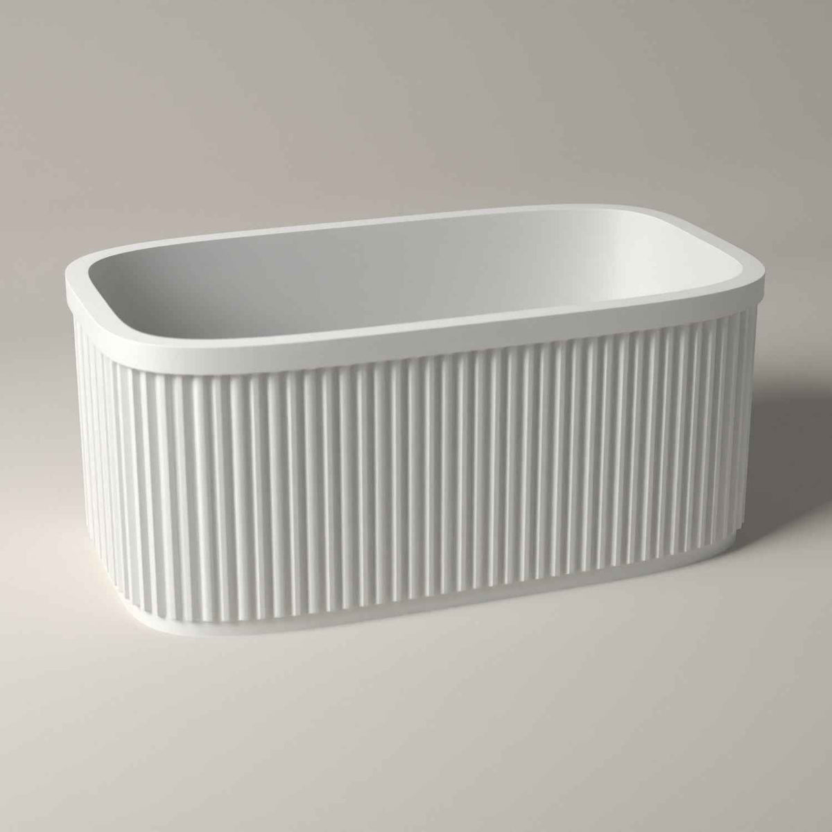 Spice Jar Caddy, Ribbed Kitchen Counter Organiser in white