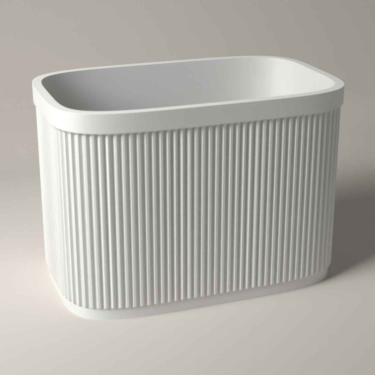 Ribbed 7 Inch Record Holder for Vinyl Singles - Open Record Storage in white