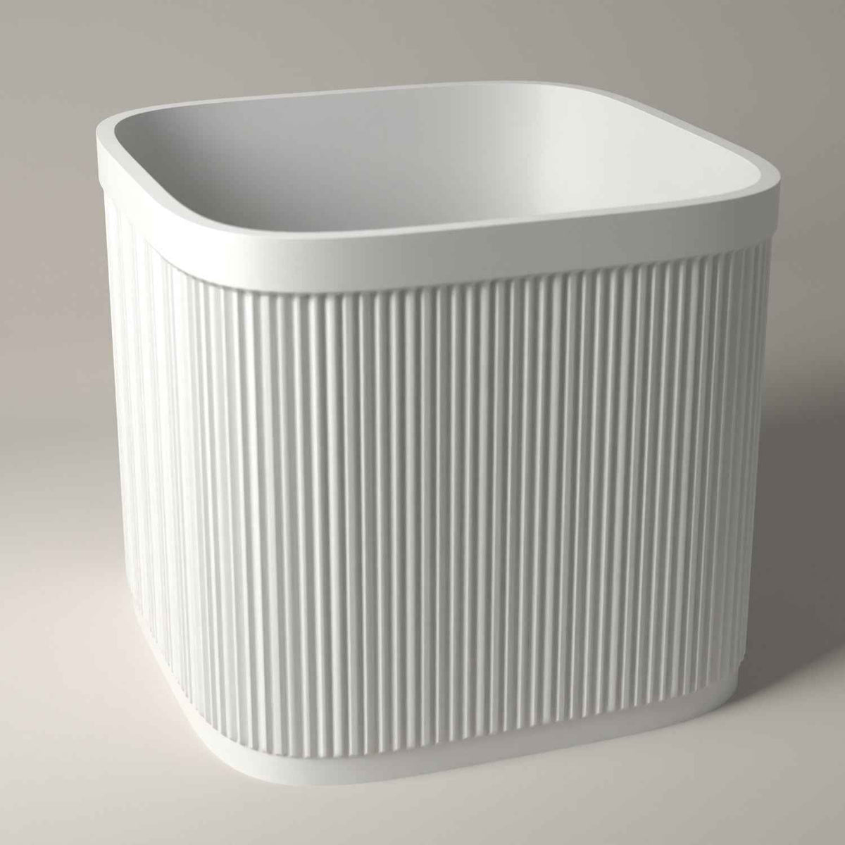 7 Inch Vinyl Record Crate, Ribbed Storage for Singles in white