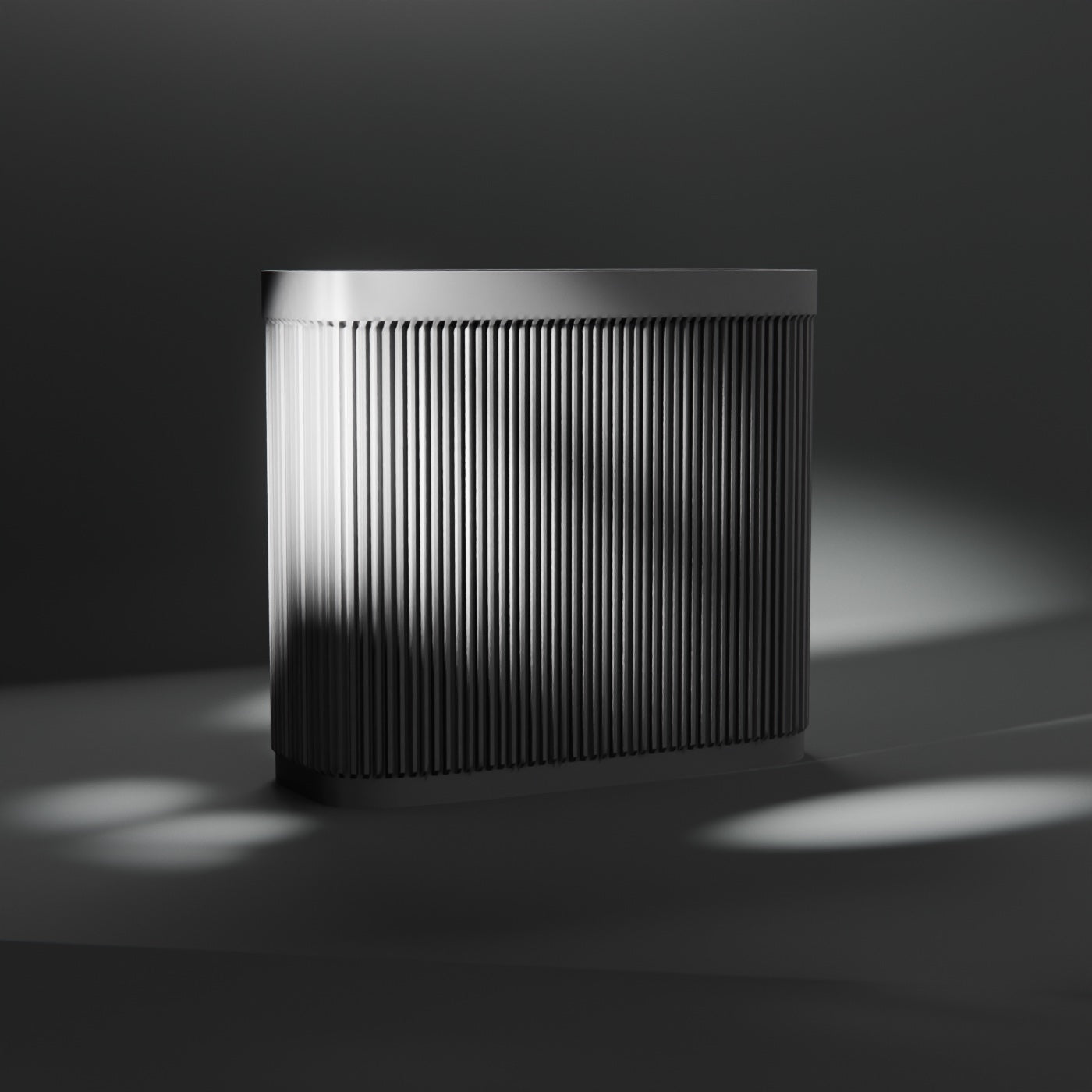 Ribbed magazine rack in black