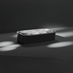 Ribbed coffee pod stand in black